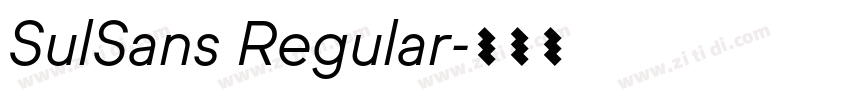 SulSans Regular字体转换